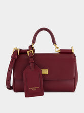 Dolce & Gabbana Bordeaux My Sicily Mini Calfskin Handbag