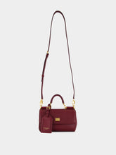 Dolce & Gabbana Bordeaux My Sicily Mini Calfskin Handbag