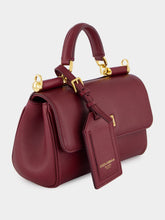 Dolce & Gabbana Bordeaux My Sicily Mini Calfskin Handbag