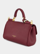 Dolce & Gabbana Bordeaux My Sicily Mini Calfskin Handbag