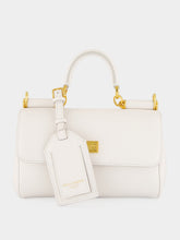 Dolce & Gabbana White Mini My Sicily Calfskin Handbag