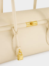 Dolce & Gabbana White Marlene Palmellato Leather Handbag