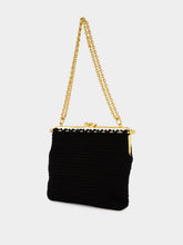 Dolce & Gabbana Black Dina Crochet Shoulder Bag
