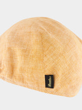 Borsalino Ochre Herringbone Linen Eight Panel Cap