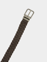 Dolce & Gabbana Chocolate Brown Woven Goatskin Belt