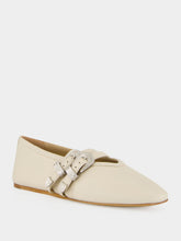 Le Monde Beryl Ecru Leather Classic Claudia Slippers