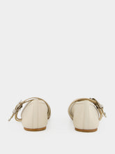 Le Monde Beryl Ecru Leather Classic Claudia Slippers
