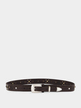 Lemaire Dark Brown Western Studded Belt