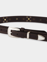 Lemaire Dark Brown Western Studded Belt