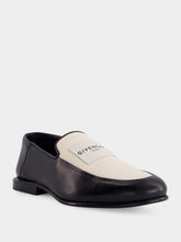 Givenchy Black and Natural Leather Label Loafers