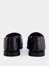 Givenchy Black and Natural Leather Label Loafers