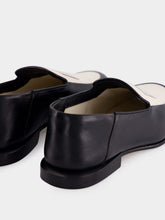 Givenchy Black and Natural Leather Label Loafers