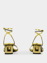 Givenchy G Cube Strap Sandals in Gold
