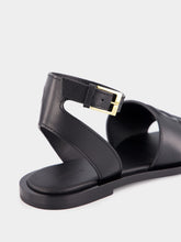 Givenchy Black Logo Detailed Leather Sandals