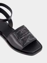 Givenchy Black Logo Detailed Leather Sandals