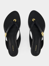 Givenchy Black 4G Liquid Leather Tong Sandals