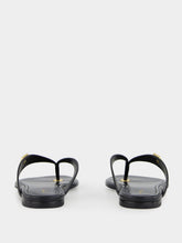 Givenchy Black 4G Liquid Leather Tong Sandals