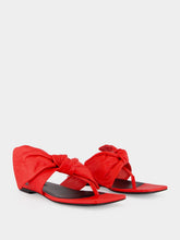 Givenchy Vermillon Boudoir Thongs in Nappa Leather with Bow