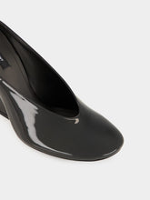 Givenchy Black Sculpted Patent Heeled Mules