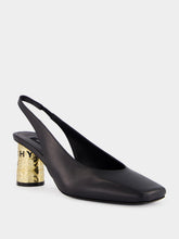 Givenchy Black Leather Tape Slingbacks