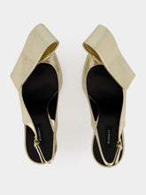 Givenchy Golden Twisted Ribbon Metallic Slingback Pumps
