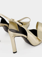 Givenchy Golden Twisted Ribbon Metallic Slingback Pumps