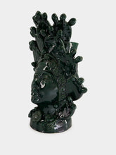 Les Ottomans Dark Green Ceramic Head Sculpture