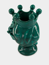 Les Ottomans Emerald Green Ceramic Men Head Vase