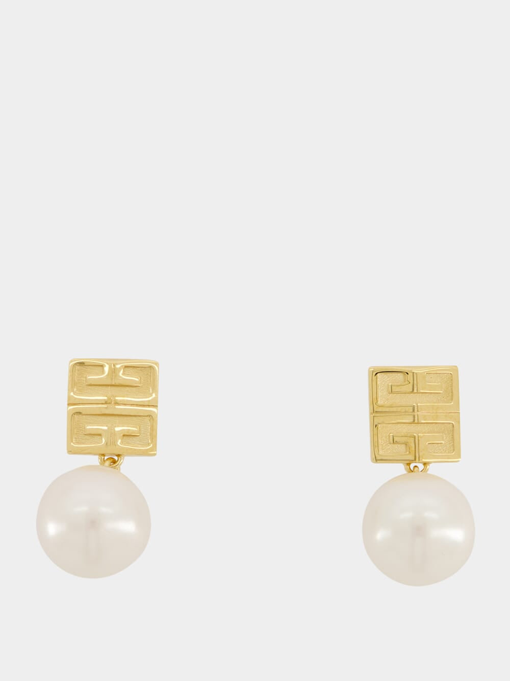 Gold 4G Earrings with Pearls