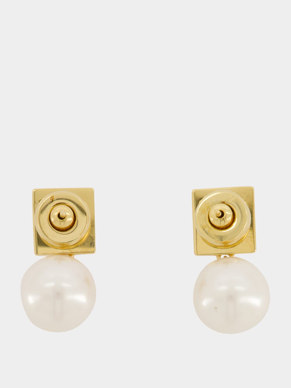 Gold 4G Earrings with Pearls