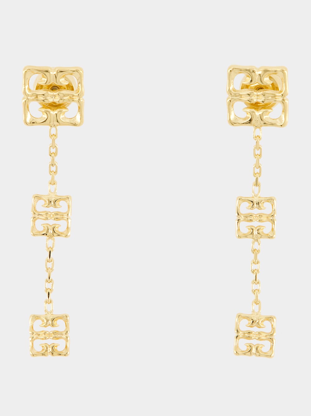 Gold 4G Liquid Multi-Pendant Earrings