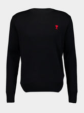 Ami Paris Black Ami de Coeur Sweater