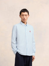 Ami Paris Blue Button-Down Ami de Coeur Shirt