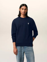 Ami Paris Night Blue Cotton Sweatshirt
