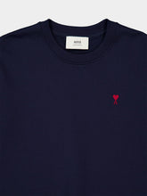 Ami Paris Night Blue Ami De Coeur Sweatshirt