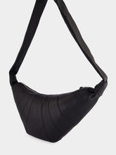 Lemaire Black Medium Croissant Leather Bag