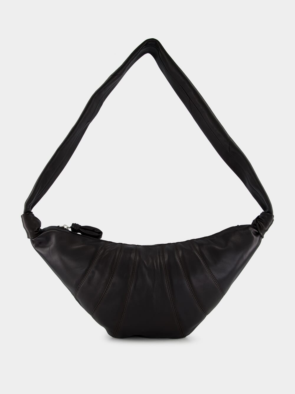 Medium Croissant Bag in Dark Chocolate Nappa Leather