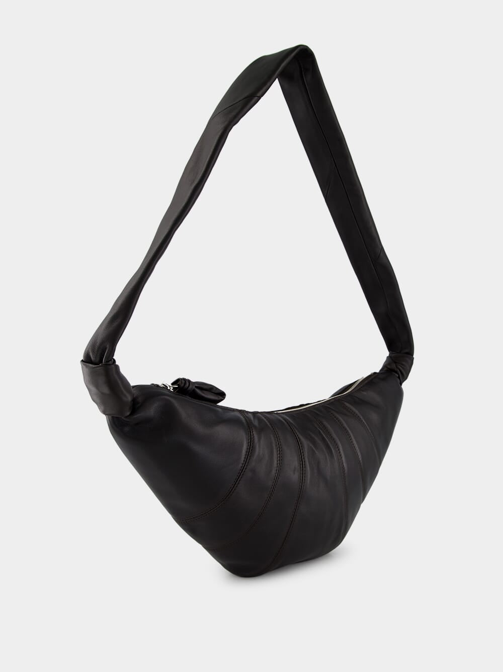 Medium Croissant Bag in Dark Chocolate Nappa Leather