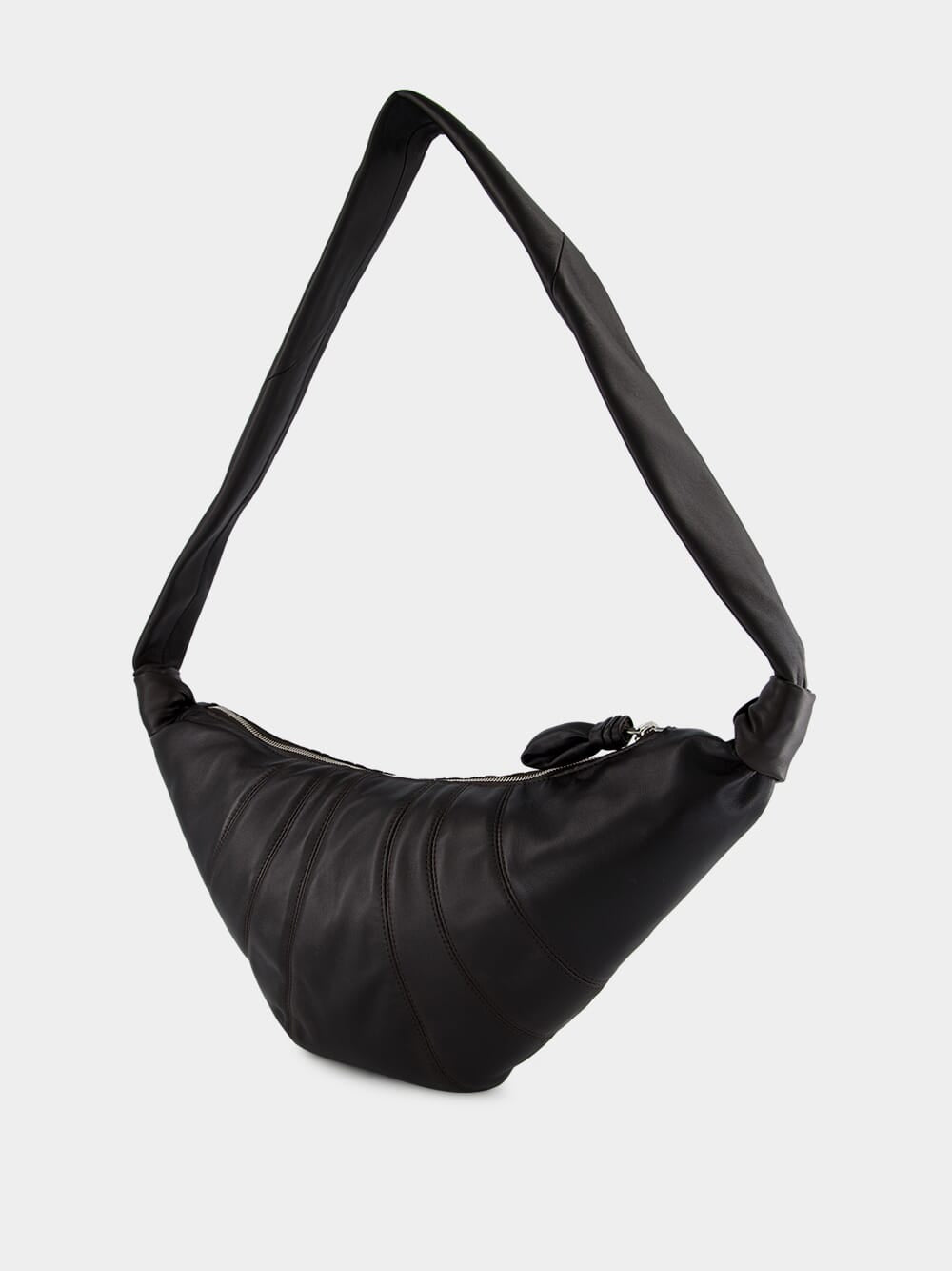 Medium Croissant Bag in Dark Chocolate Nappa Leather