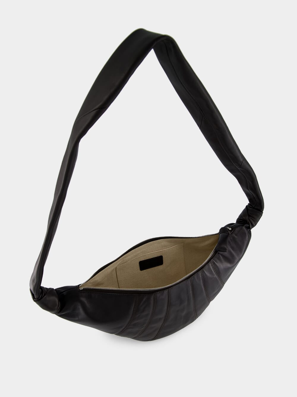 Medium Croissant Bag in Dark Chocolate Nappa Leather