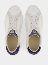Givenchy White & Blue G Set Leather and Suede Sneakers