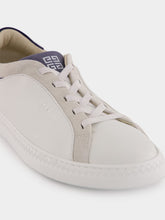 Givenchy White & Blue G Set Leather and Suede Sneakers