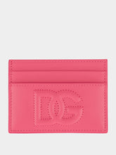 Dolce & Gabbana Pink Calfskin DG Logo Card Holder