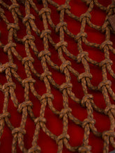 Paula Big Marble Red Dahlia Leather Macramé Maxi Purse