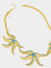 Begüm Khan Gold-Plated Sirena Choker in Turquoise Blue