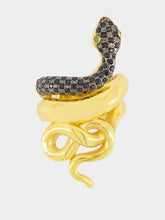 Begüm Khan Gold-Plated Serpentino Left Ear Cuff In Black