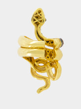 Begüm Khan Gold-Plated Serpentino Left Ear Cuff In Black