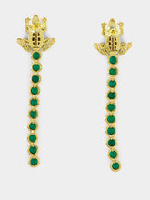Begüm Khan Green Frog Tennis Earrings