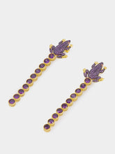 Begüm Khan Purple Frog Tennis Earrings