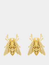 Begüm Khan Crystal Queen Bee Gold-Plated Earrings